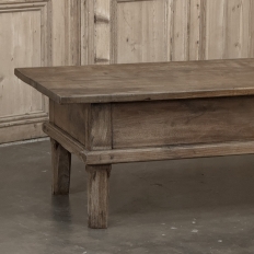 18th Century Rustic Country French Solid Oak Coffee Table