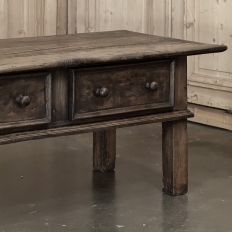 18th Century Rustic Country French Solid Oak Coffee Table
