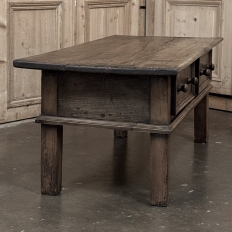18th Century Rustic Country French Solid Oak Coffee Table