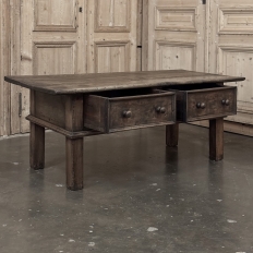 18th Century Rustic Country French Solid Oak Coffee Table