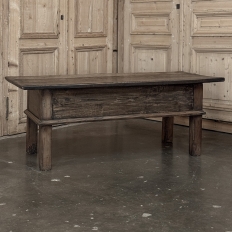 18th Century Rustic Country French Solid Oak Coffee Table