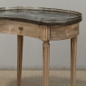Pair of Louis XVI Neoclassical Stripped Mahogany Side Tables with Bronze Trim