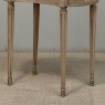 Pair of Louis XVI Neoclassical Stripped Mahogany Side Tables with Bronze Trim