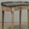 Pair of Louis XVI Neoclassical Stripped Mahogany Side Tables with Bronze Trim