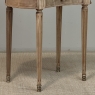 Pair of Louis XVI Neoclassical Stripped Mahogany Side Tables with Bronze Trim
