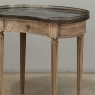 Pair of Louis XVI Neoclassical Stripped Mahogany Side Tables with Bronze Trim