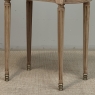 Pair of Louis XVI Neoclassical Stripped Mahogany Side Tables with Bronze Trim
