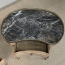 Pair of Louis XVI Neoclassical Stripped Mahogany Side Tables with Bronze Trim