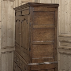 18th Century Georgian Period English Oak Linen Press ~ Cupboard