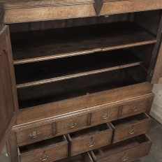 18th Century Georgian Period English Oak Linen Press ~ Cupboard