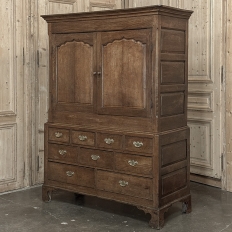 18th Century Georgian Period English Oak Linen Press ~ Cupboard
