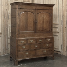 18th Century Georgian Period English Oak Linen Press ~ Cupboard
