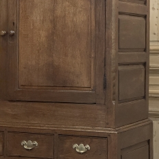 18th Century Georgian Period English Oak Linen Press ~ Cupboard