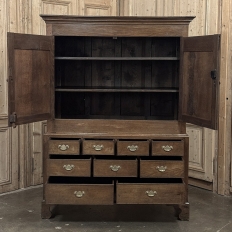 18th Century Georgian Period English Oak Linen Press ~ Cupboard