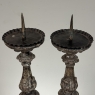 Pair of 18th Century Italian Baroque Silver Gilded Candlesticks