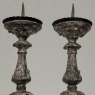 Pair of 18th Century Italian Baroque Silver Gilded Candlesticks
