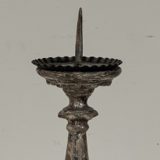 Pair of 18th Century Italian Baroque Silver Gilded Candlesticks