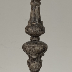 Pair of 18th Century Italian Baroque Silver Gilded Candlesticks