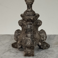 Pair of 18th Century Italian Baroque Silver Gilded Candlesticks