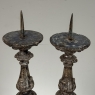 Pair of 18th Century Italian Baroque Silver Gilded Candlesticks