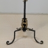 Spanish Revival Hand Forged Iron and Brass Torchère ~ Floor Candelabra