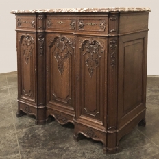 Antique Liegoise Louis XIV Marble Top Buffet