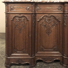 Antique Liegoise Louis XIV Marble Top Buffet