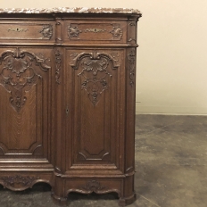 Antique Liegoise Louis XIV Marble Top Buffet