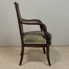 19th Century French Empire Period Mahogany Armchair ~ Fauteuil