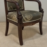 19th Century French Empire Period Mahogany Armchair ~ Fauteuil