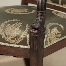 19th Century French Empire Period Mahogany Armchair ~ Fauteuil