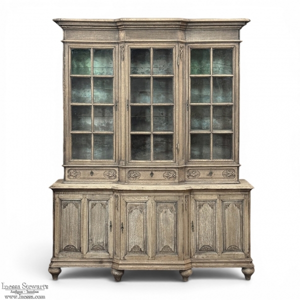Early 19th Century Belgian Li&eacute;geois R&eacute;gence Carved Oak Bookcase ~ Bibliotheque