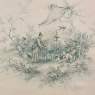 19th Century French Chinoiserie Hand-Painted Panel on Canvas