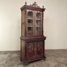 19th Century French Napoleon III Period Neoclassical Mahogany Bookcase ~ Bibliotheque