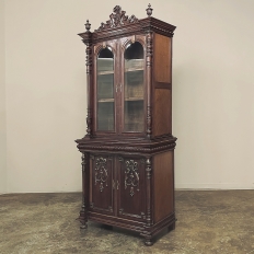 19th Century French Napoleon III Period Neoclassical Mahogany Bookcase ~ Bibliotheque
