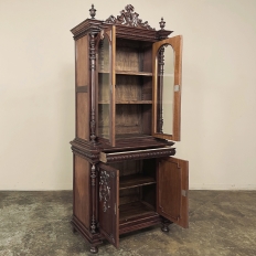 19th Century French Napoleon III Period Neoclassical Mahogany Bookcase ~ Bibliotheque