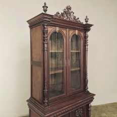 19th Century French Napoleon III Period Neoclassical Mahogany Bookcase ~ Bibliotheque