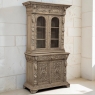 19th Century French Renaissance Revival Carved Bookcase in Stripped Oak