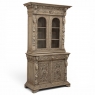 19th Century French Renaissance Revival Carved Bookcase in Stripped Oak