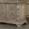 19th Century French Renaissance Revival Carved Bookcase in Stripped Oak