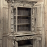19th Century French Renaissance Revival Carved Bookcase in Stripped Oak