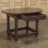 Early 18th Century French Louis XIII Solid Oak End Table