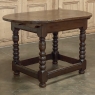 Early 18th Century French Louis XIII Solid Oak End Table