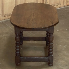 Early 18th Century French Louis XIII Solid Oak End Table