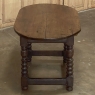 Early 18th Century French Louis XIII Solid Oak End Table