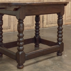 Early 18th Century French Louis XIII Solid Oak End Table