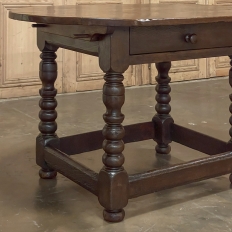 Early 18th Century French Louis XIII Solid Oak End Table