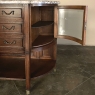 19th Century French Louis XVI Walnut Marble Top Parisian Display Buffet