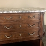 19th Century French Louis XVI Walnut Marble Top Parisian Display Buffet
