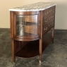 19th Century French Louis XVI Walnut Marble Top Parisian Display Buffet
